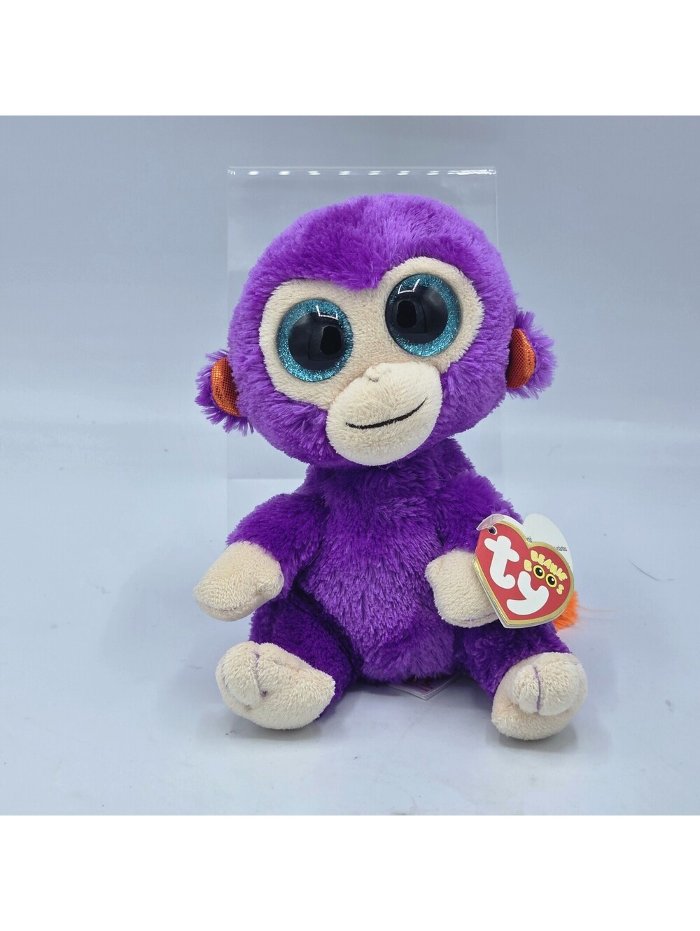 Ty Beanie Boos - GRAPES the Purple Monkey 6" NEW MWMTs Plush Stuffed Animal Toy